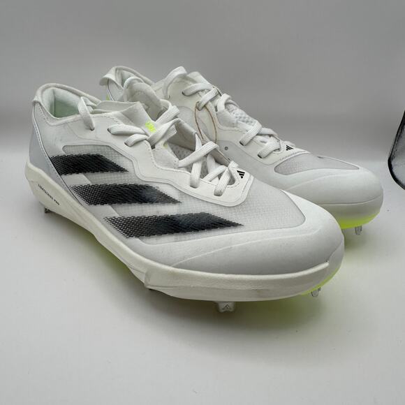 Adidas Adizero Instinct+ Softball Cleats Wms 8.5 White/Neon - Picture 3 of 9